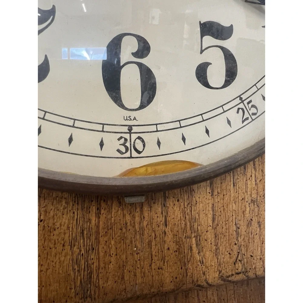 Howard Miller Regulator Wall Clock Model 612-533 Oak Case‎ Brass Pendulum USA